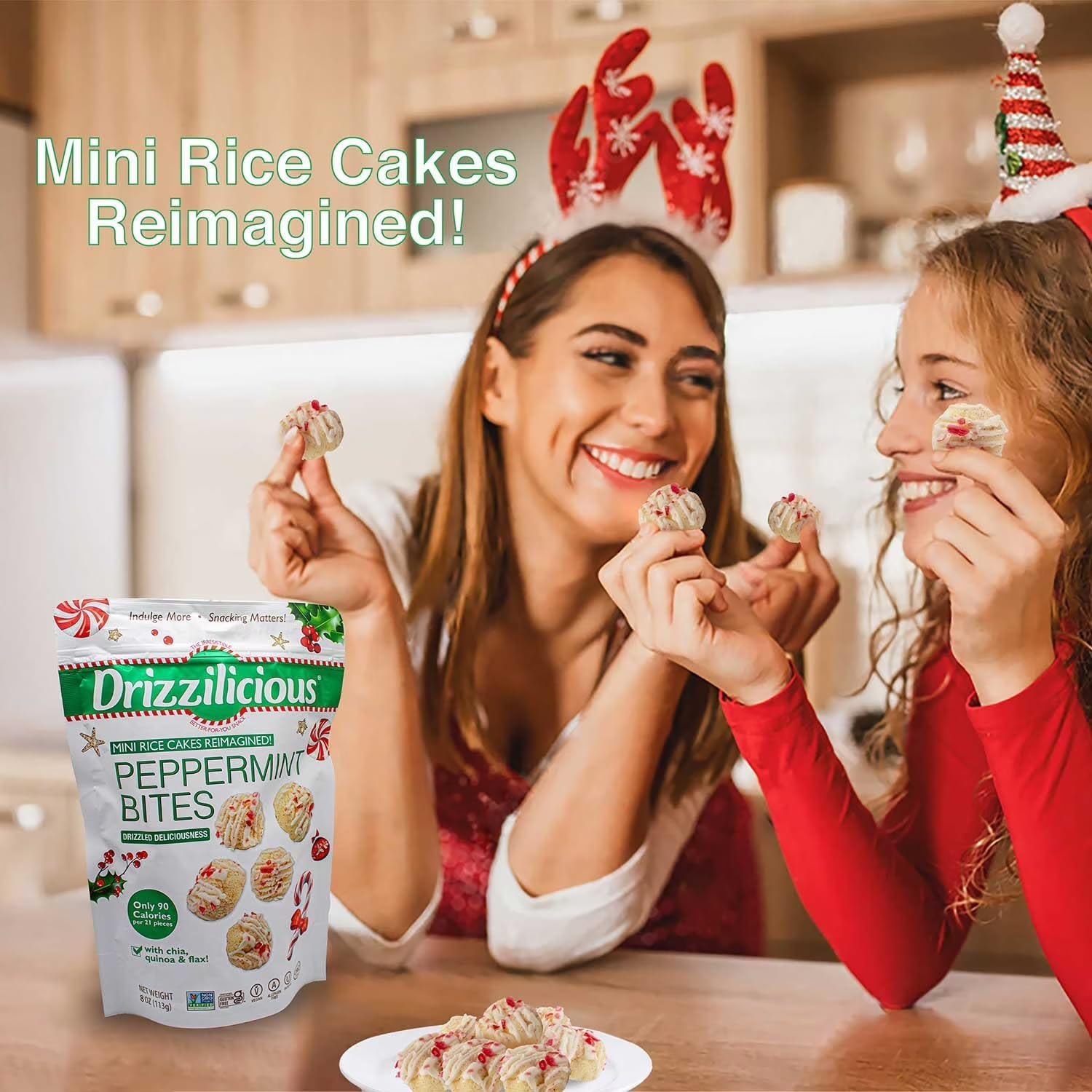 Amazon.com: Drizzilicius Peppermint Mini Rice Cakes, Rice Crisps